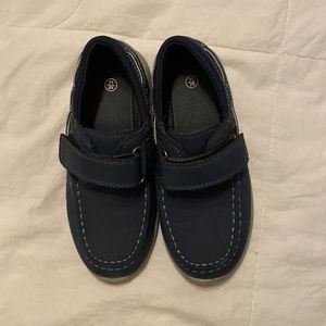 Kids Navy Boat/Loafer Shoe